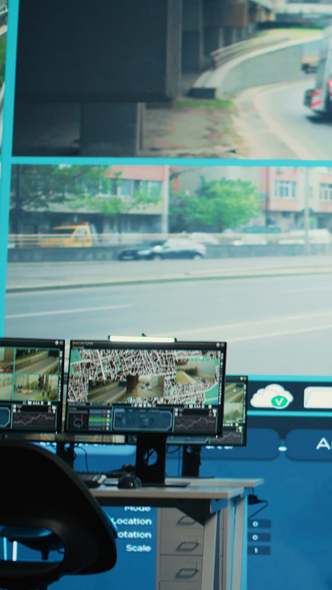 Vertical Video Empty Monitoring Room Using Stock Footage SBV-353450461 ...