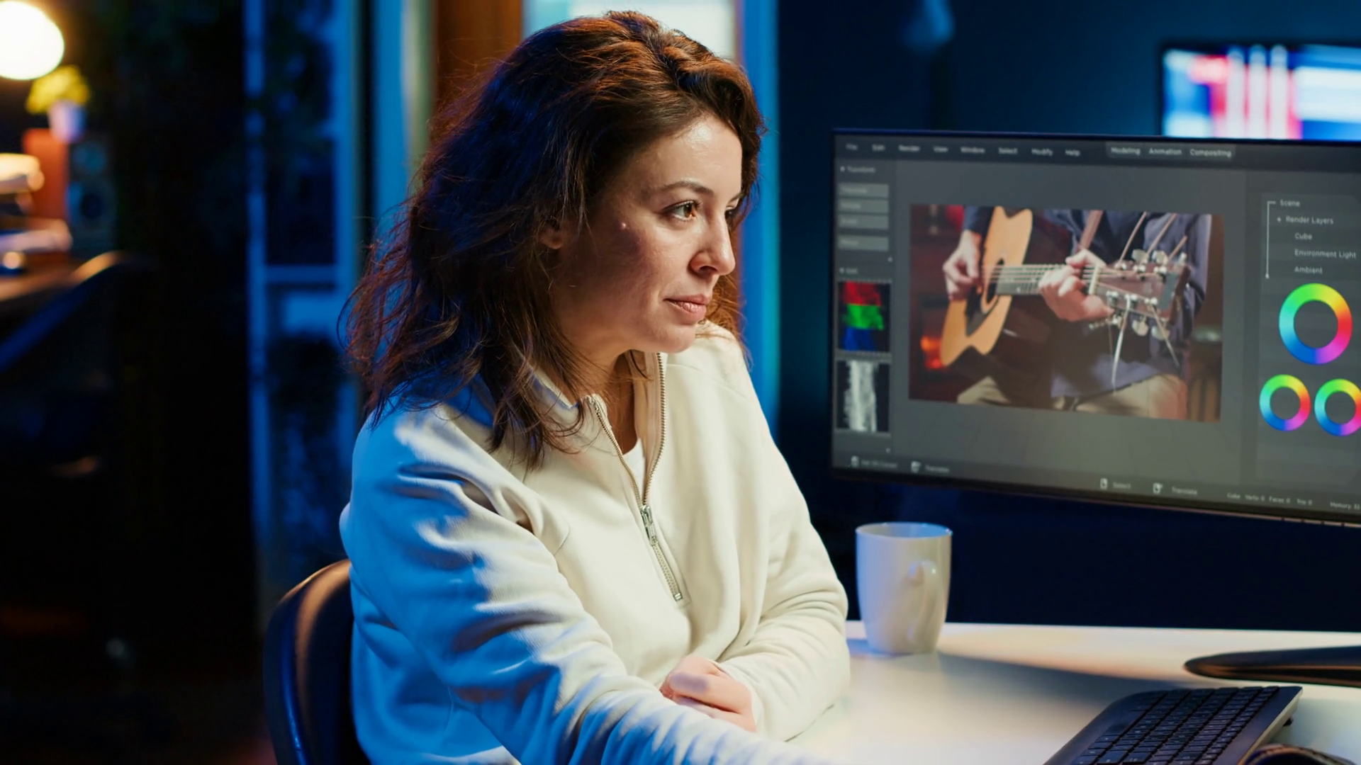 Portrait Of Professional Video Editor Stock Footage SBV-349237073 ...