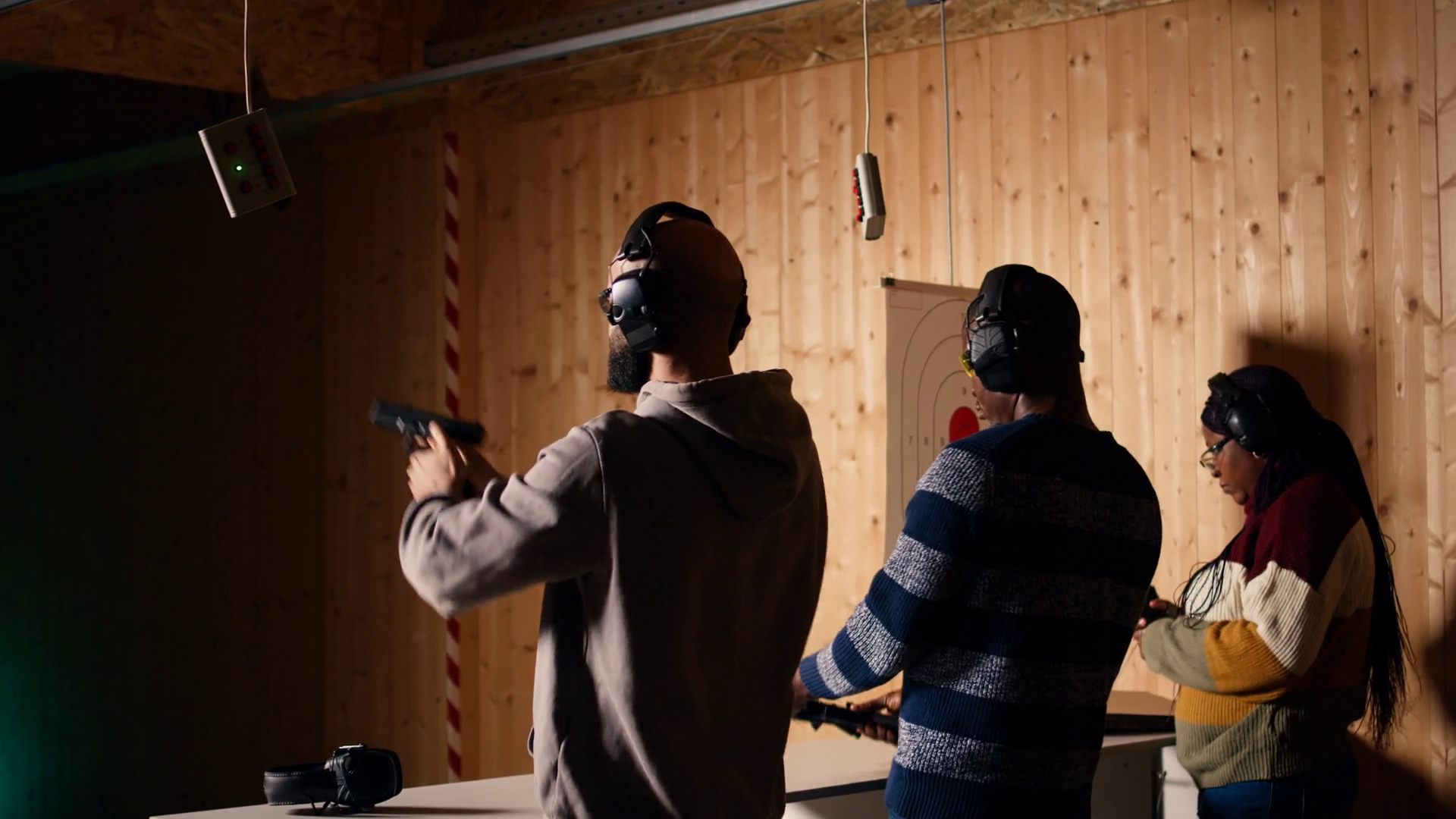 Group Of Friends In Firing Range Doing Stock Footage SBV-351786476 ...