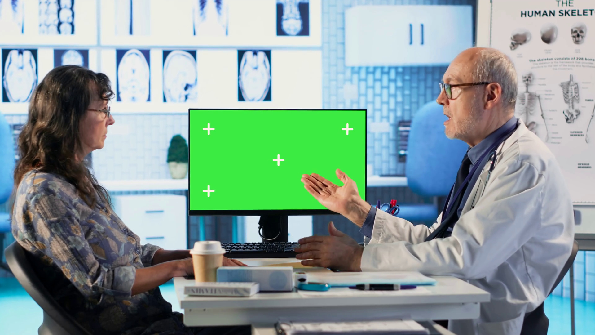 Senior Physician Consulting Old Lady Next To Stock Footage SBV ...