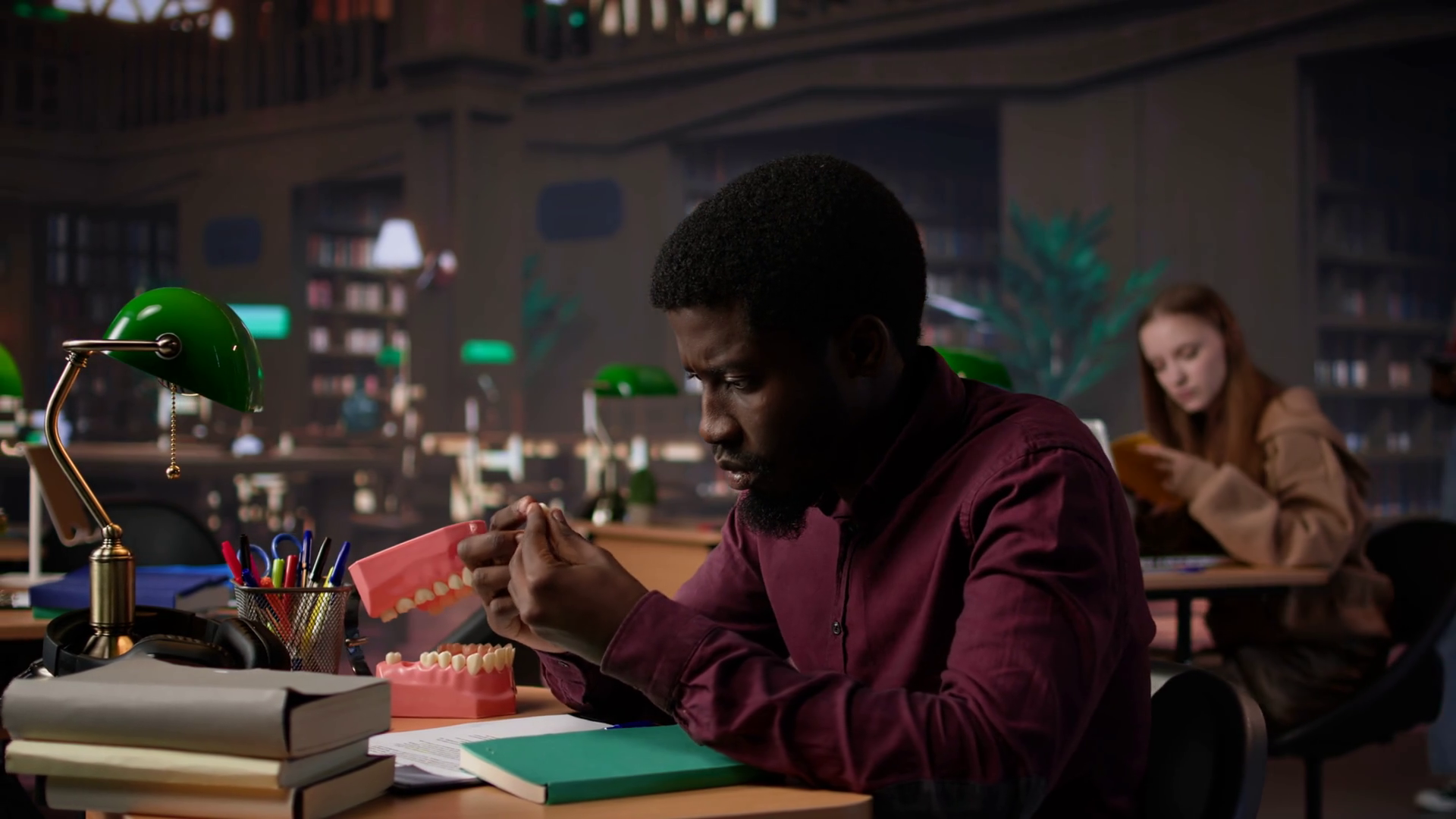 African American Student Examining Fake Stock Footage SBV-352078848 ...