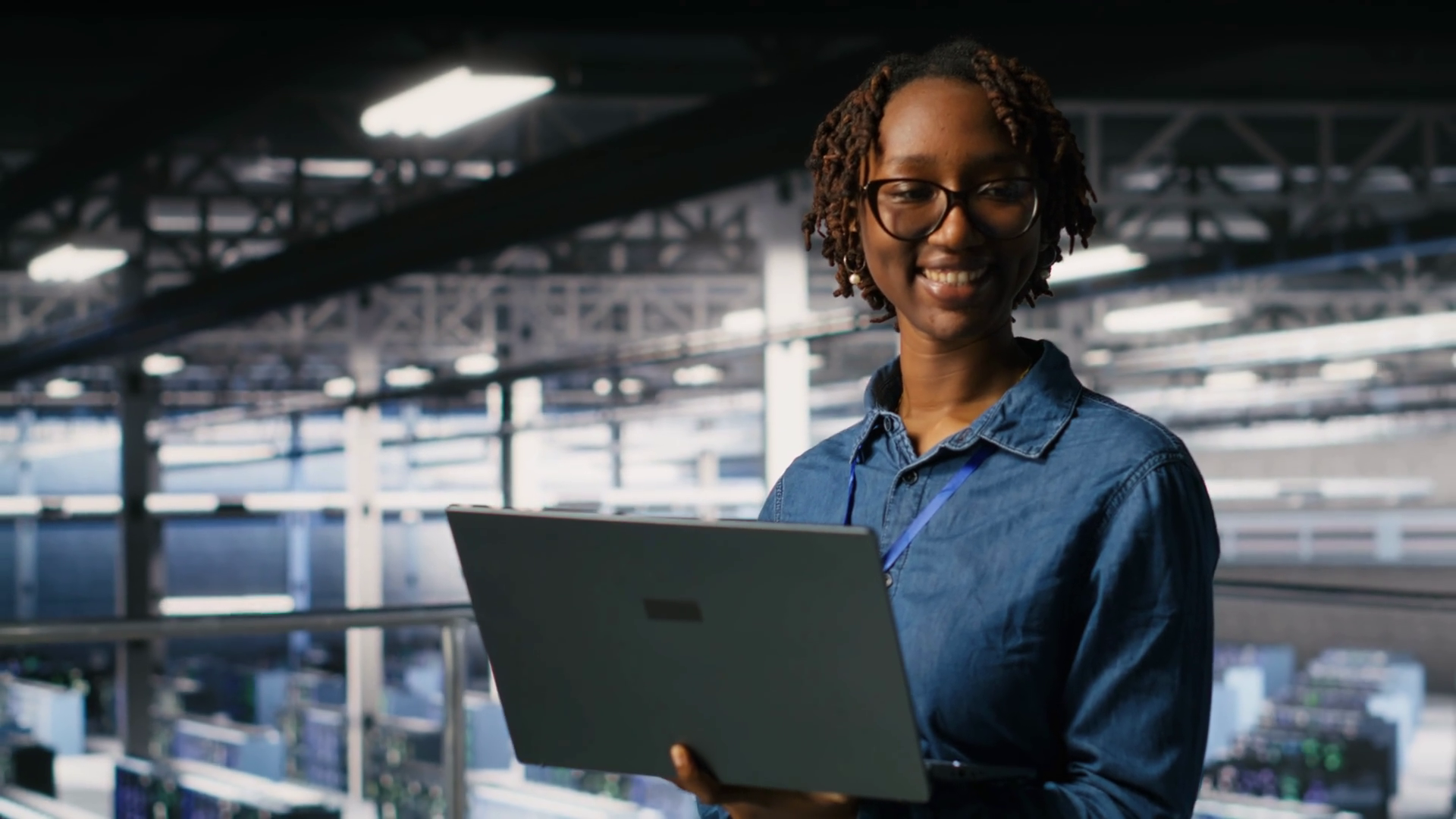 Portrait Of Joyful Computer Scientist In Stock Footage SBV-352229120 ...