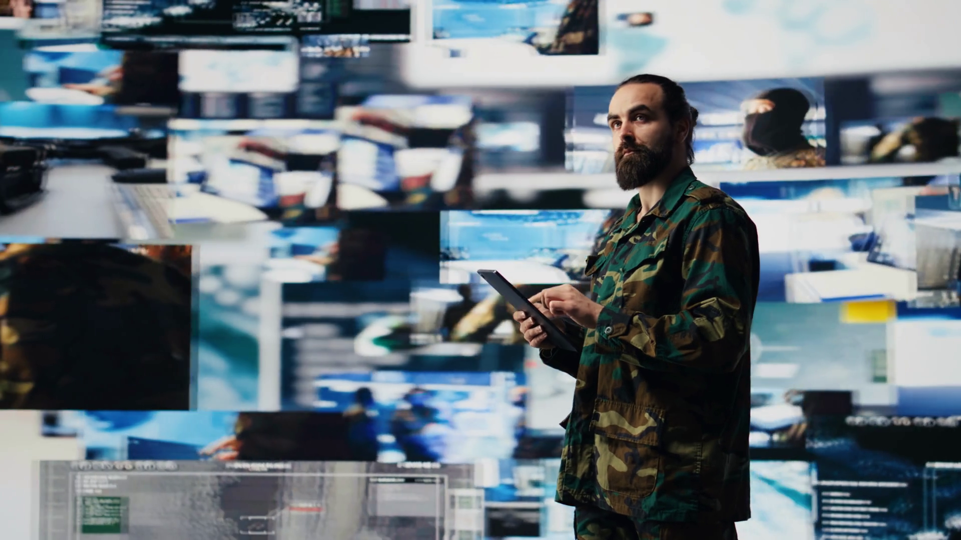 Military Officer Engaged In Tactical Command Stock Footage SBV ...