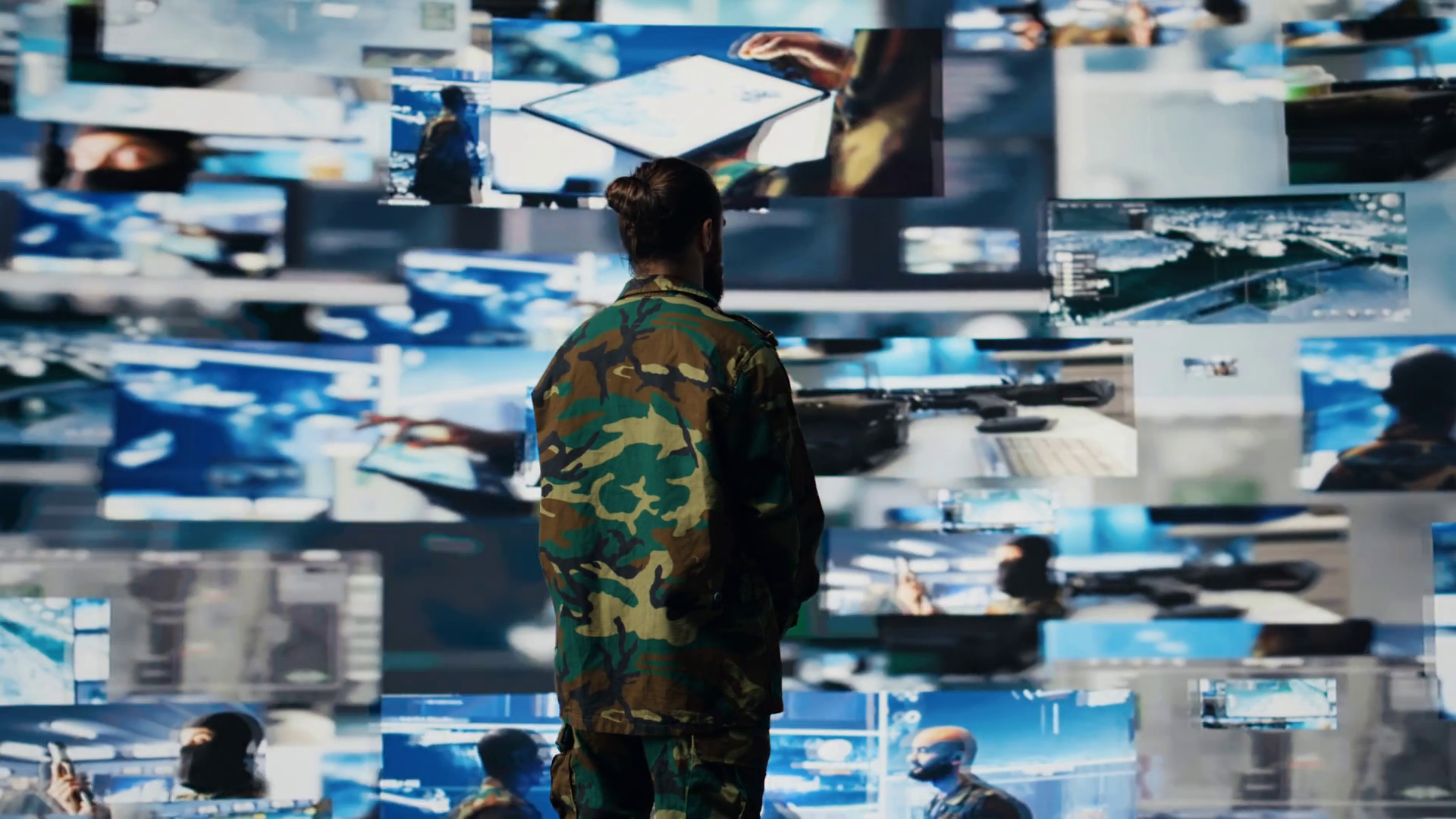 Male Soldier Showing Respect Devotion With Stock Footage SBV-352326086 ...