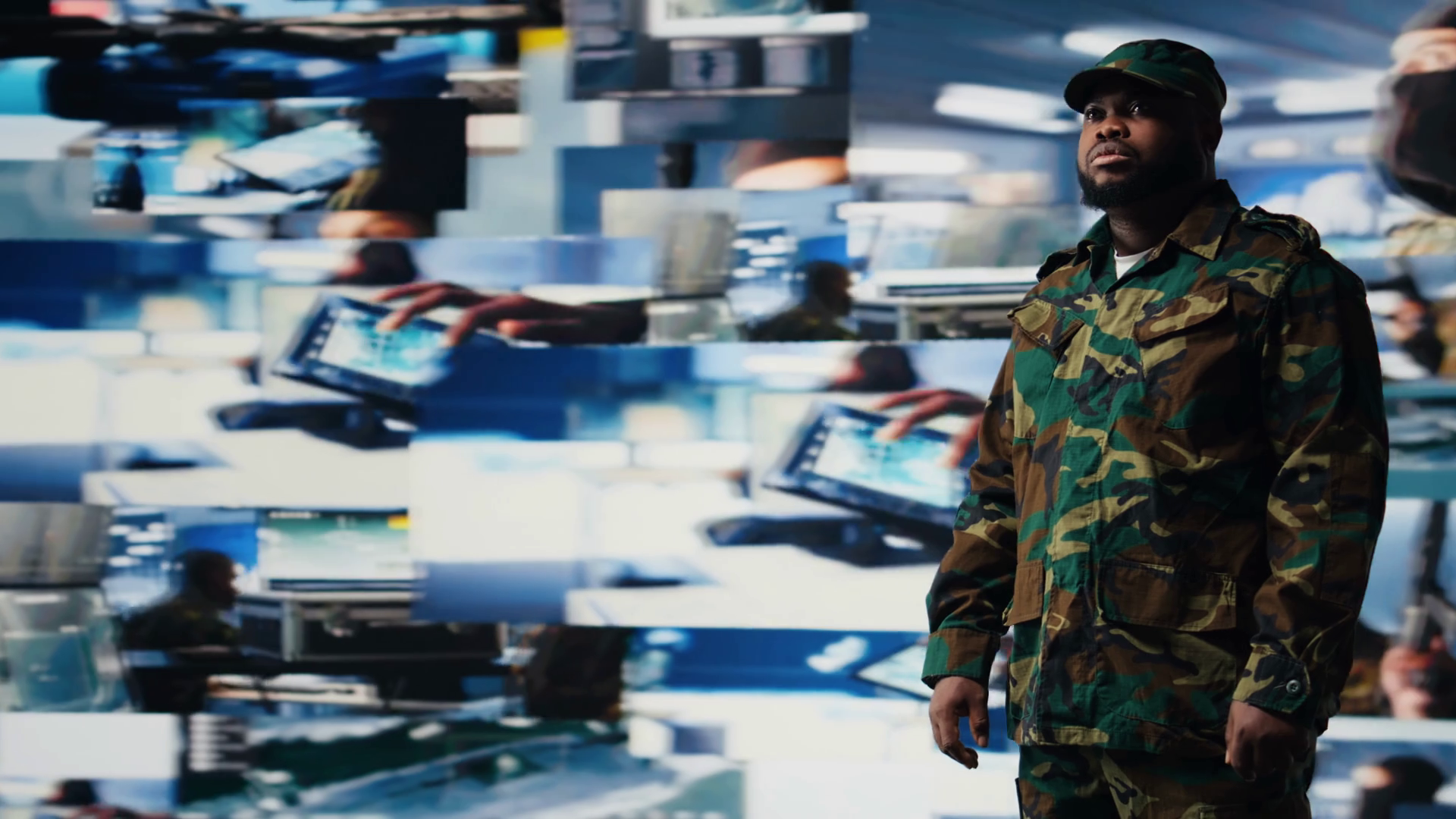 African American Military Soldier Engaged In Stock Footage SBV ...