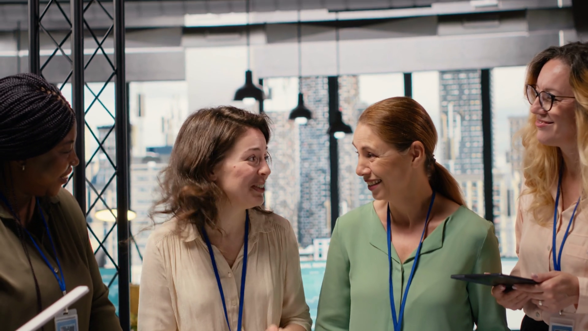 Powerful Team Of Professional Women Meets In Stock Footage SBV ...
