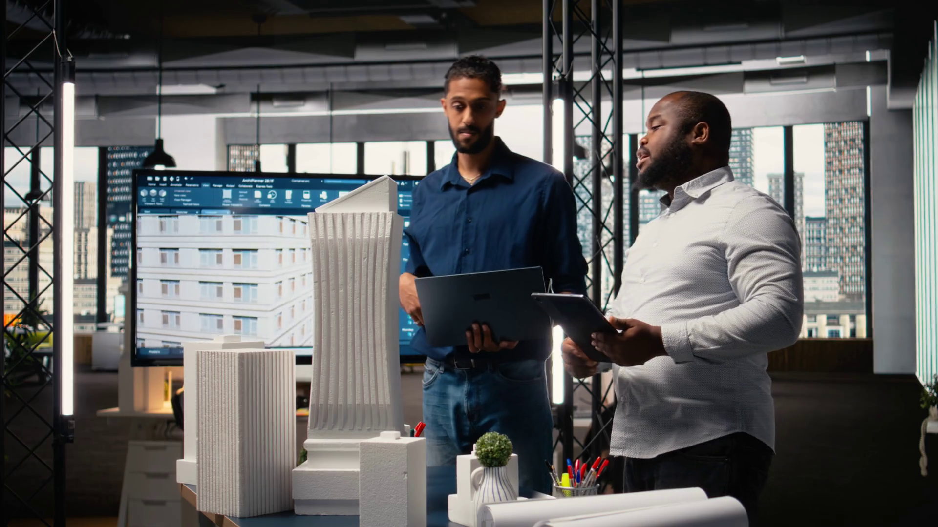 Multiethnic Group Of Developers Contractors Stock Footage SBV-352811467 ...