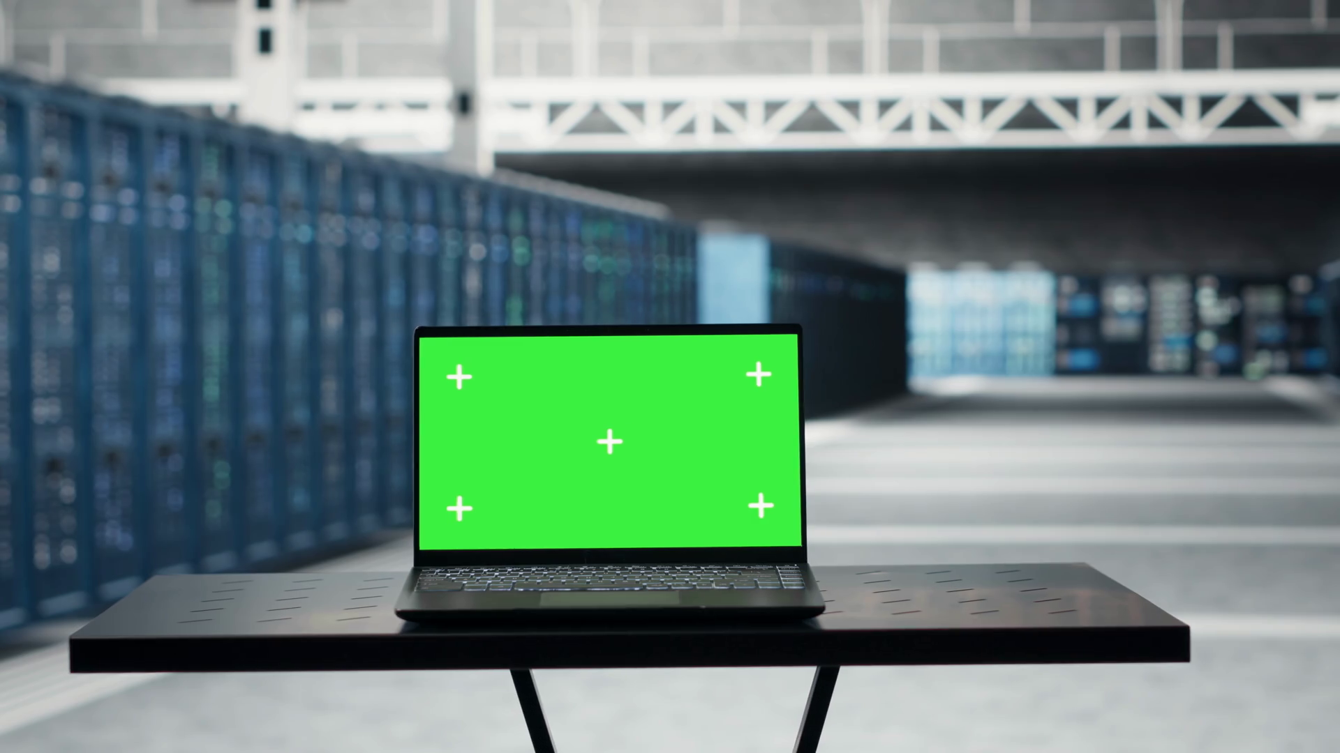 Close Up Of Green Screen Laptop In Data Stock Footage SBV-352820244 ...