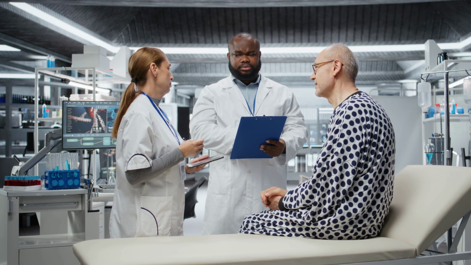 Medical Researchers Conducting Patient Stock Footage SBV-352979123 ...