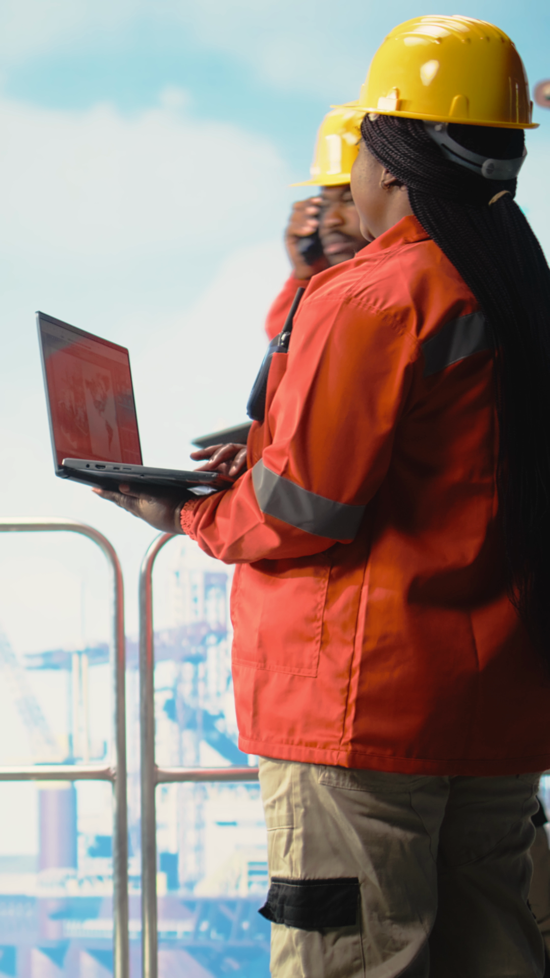 Vertical Video Offshore Engineer Using Stock Footage SBV-353093641 ...