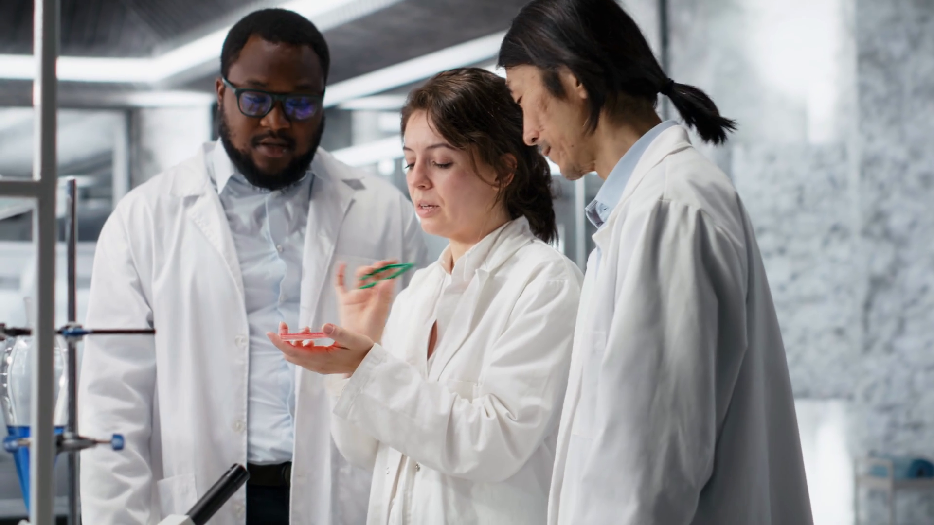 Multiethnic Team Of Researchers Doing Stock Footage SBV-353116751 ...