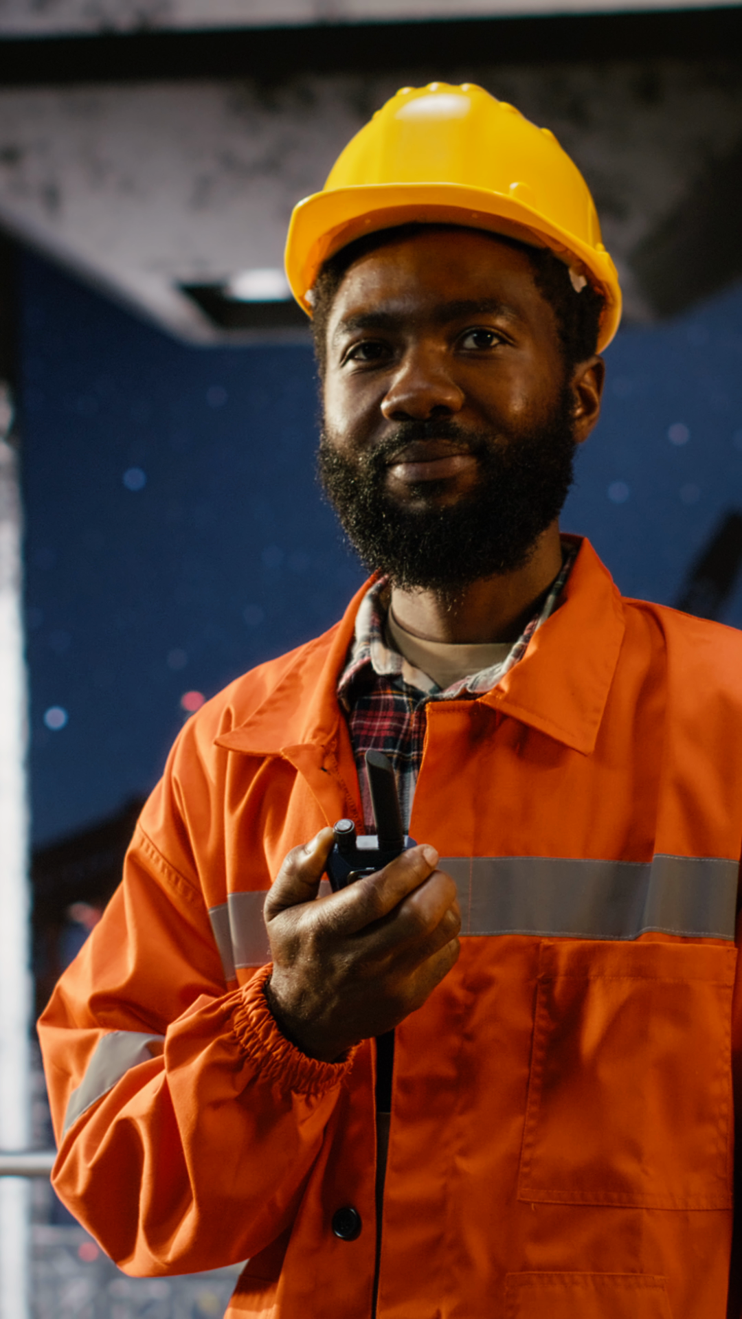 Vertical Video Engineer On Offshore Drilling Stock Footage SBV ...