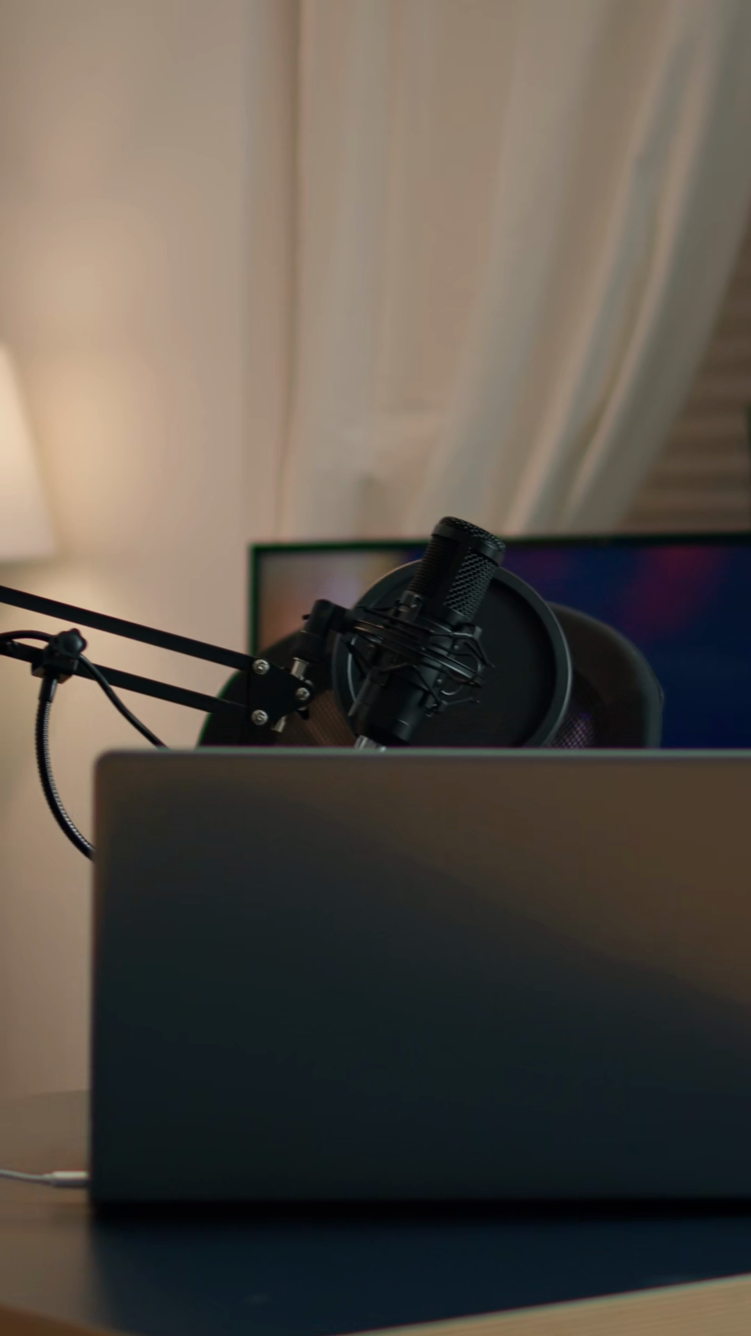 Vertical Video: Empty Podcast Room With Stock Footage SBV-353748568 ...