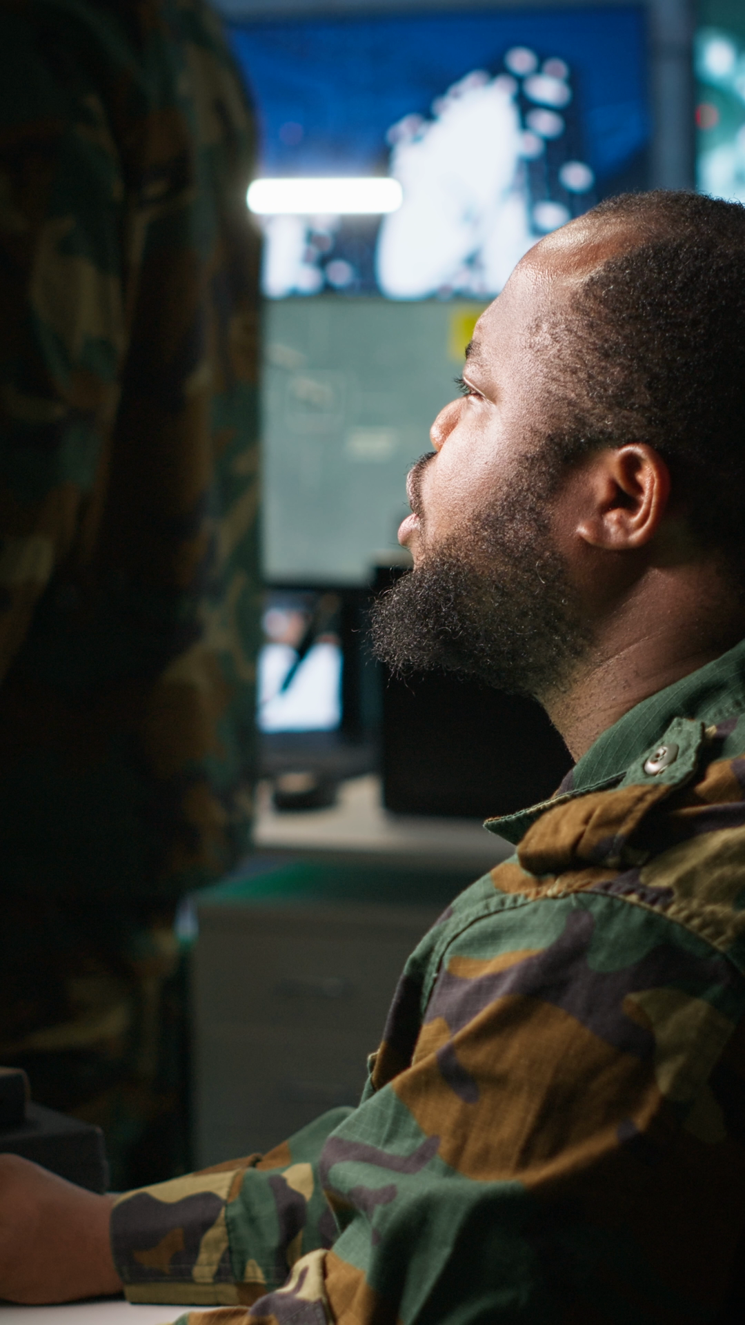Vertical Video Soldier Doing Tasks In Stock Footage SBV-353412516 ...