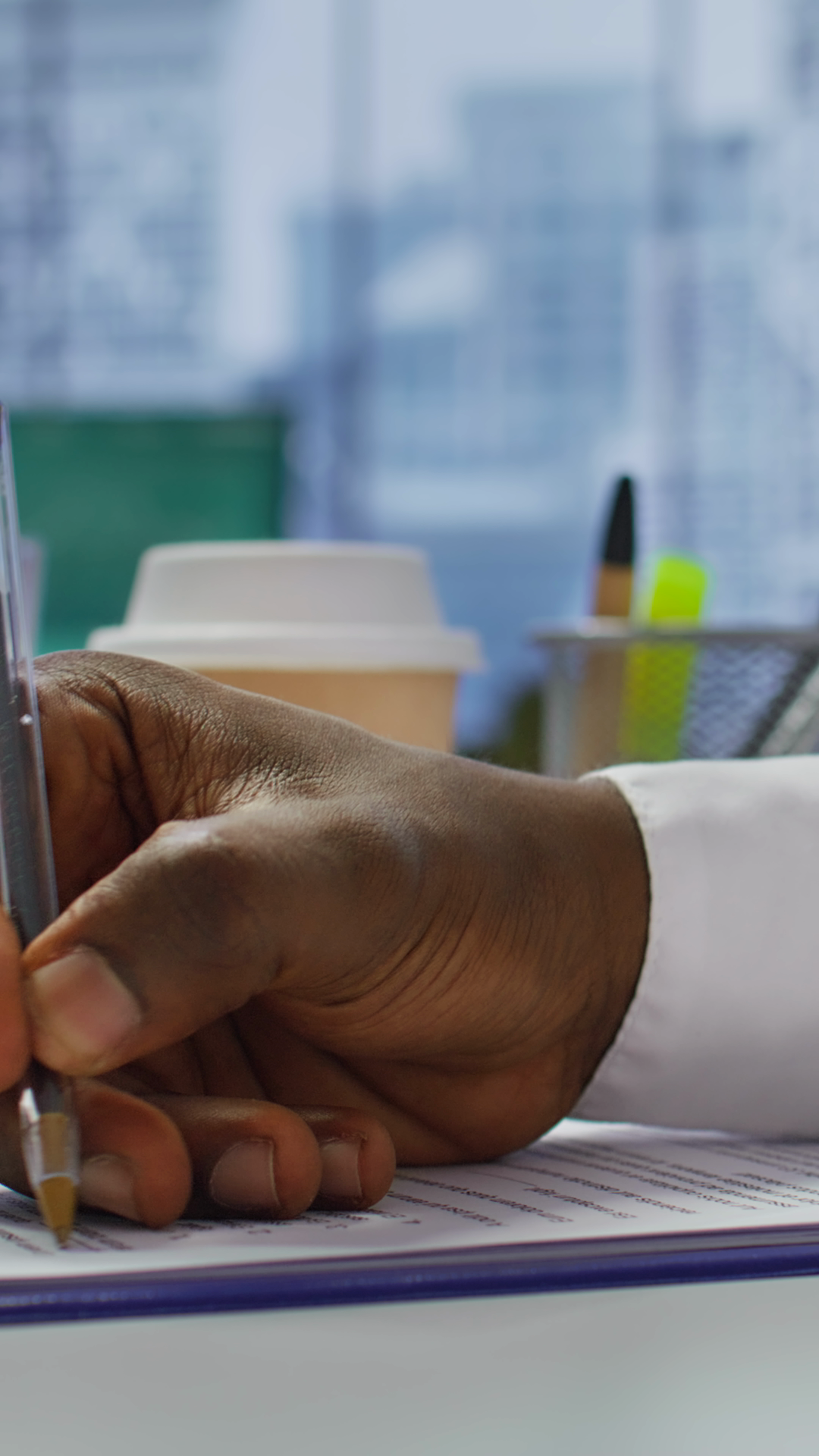 Vertical Video Job Candidate Signing Work Stock Footage SBV-353421626 ...