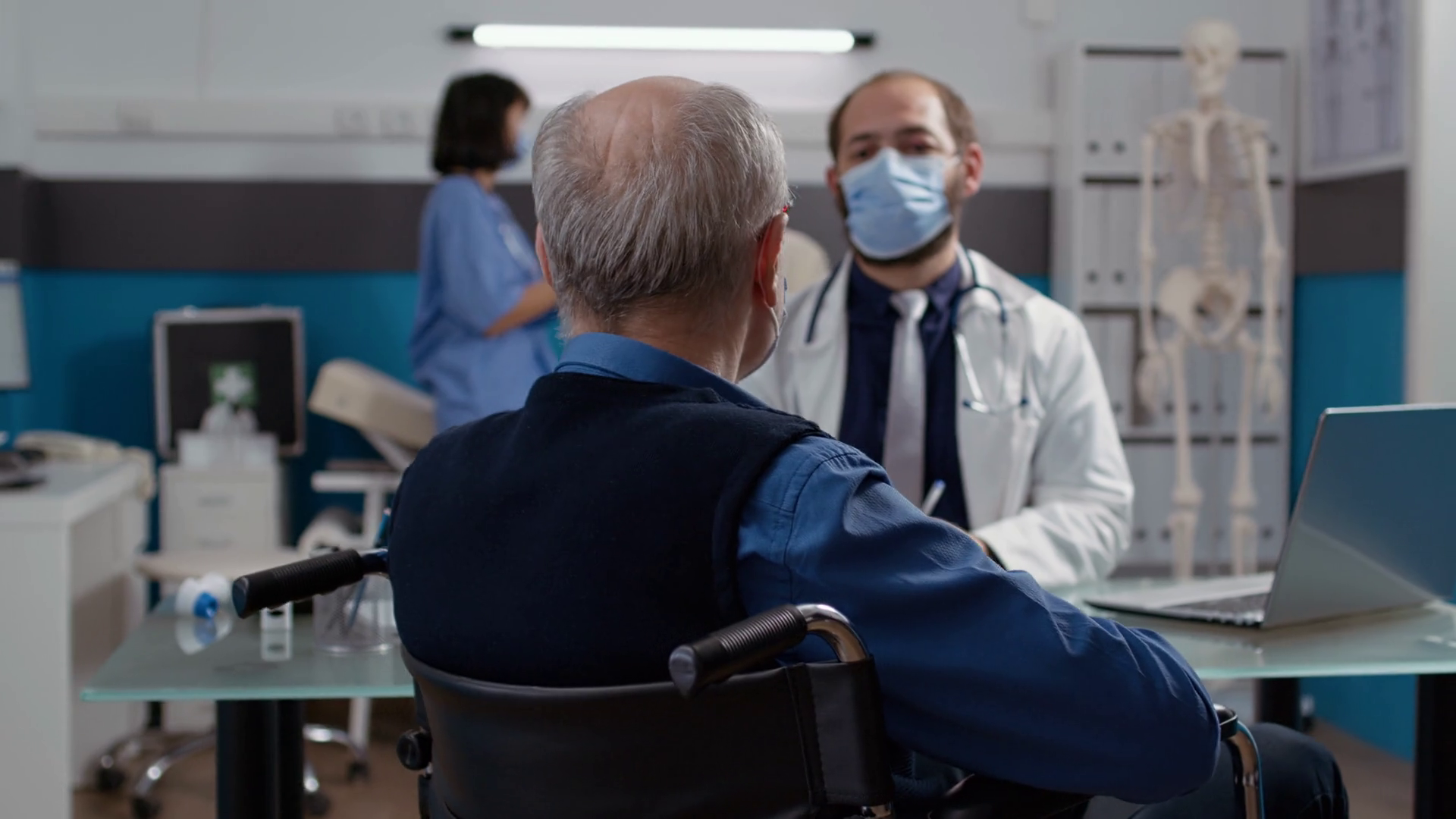 Male Patient In Wheelchair Doing Stock Footage SBV346838179 Storyblocks