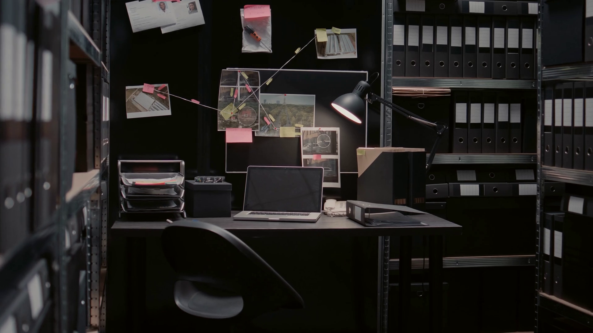 Evidence Board With Case Files Investigation Stock Footage SBV