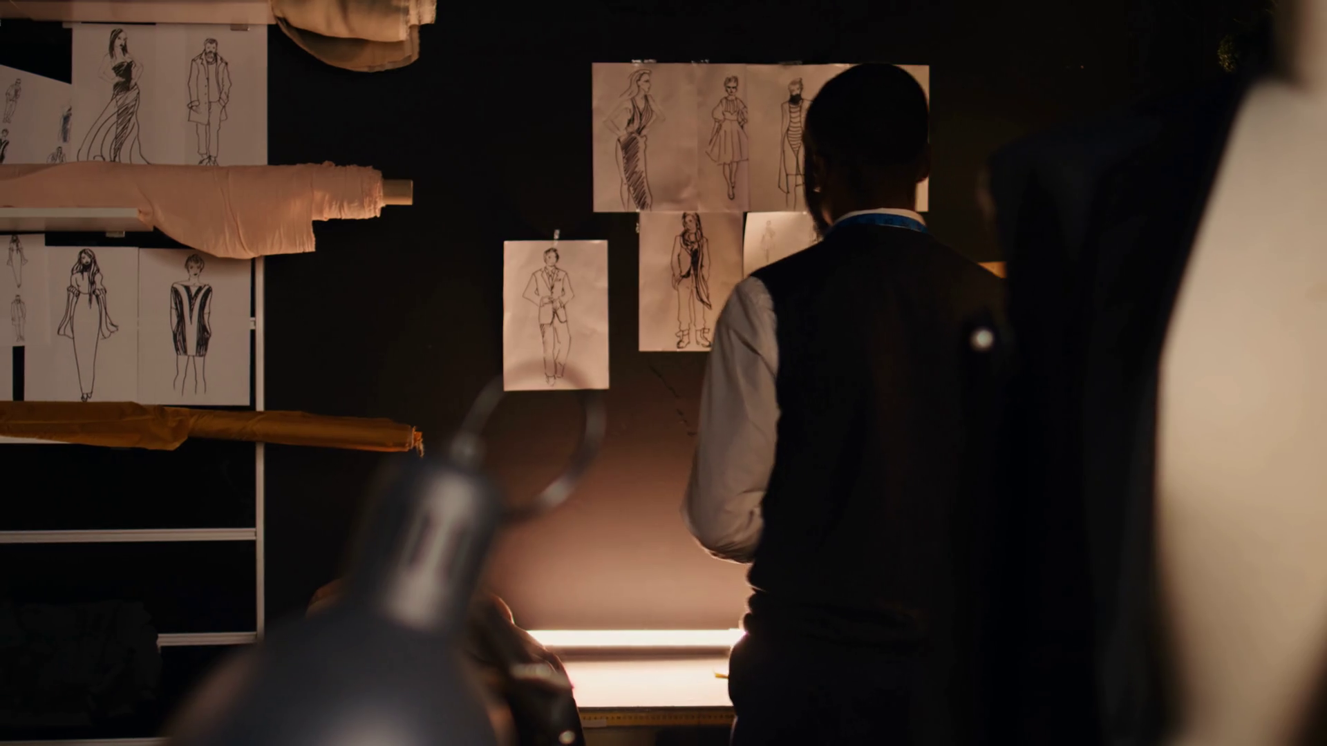 Male Tailor Checking Sketches In Atelier Stock Footage SBV-347730911 ...
