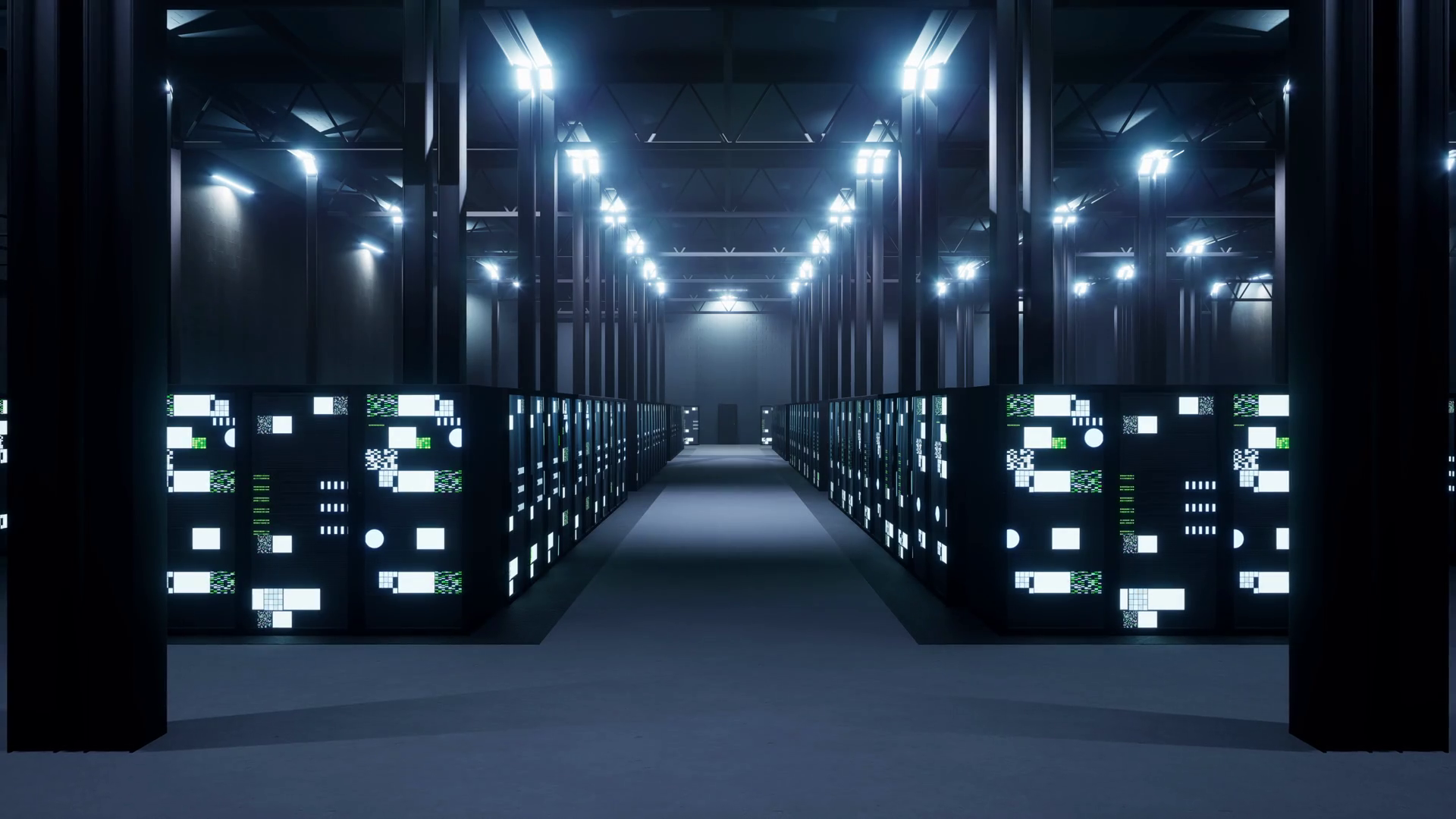 Hall In Data Center With Server Racks Stock Motion Graphics SBV ...