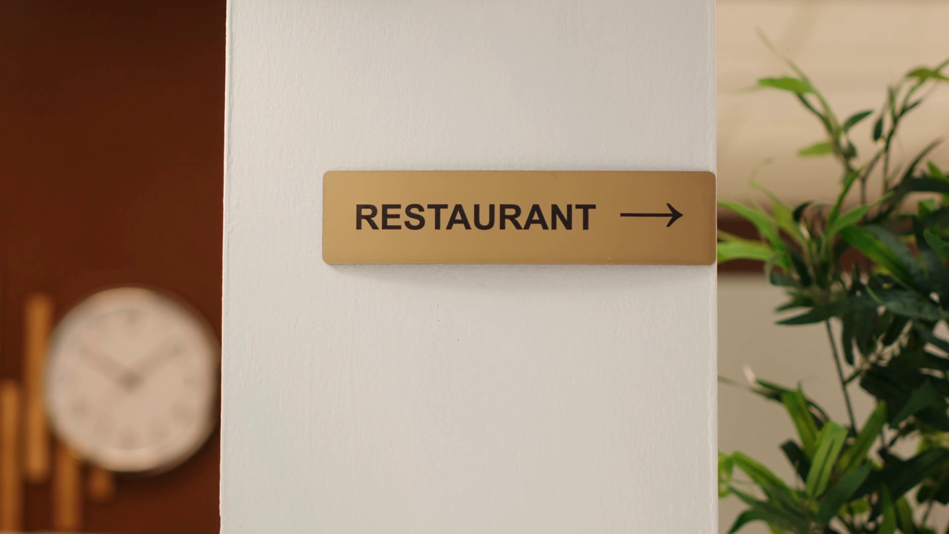 Close Up Of Directions Signs To Restaurant Stock Footage SBV-347826644 ...