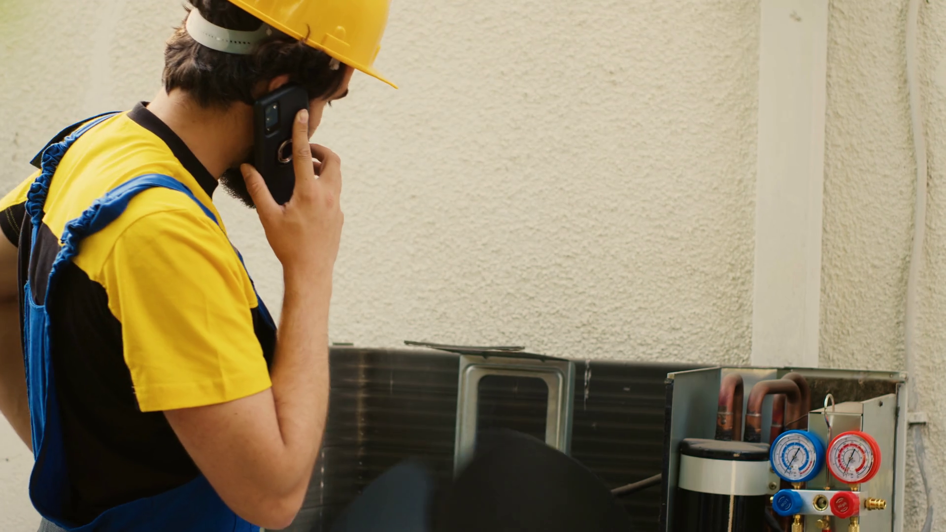 Expert In Phone Call With Customer Finishing Stock Footage SBV ...