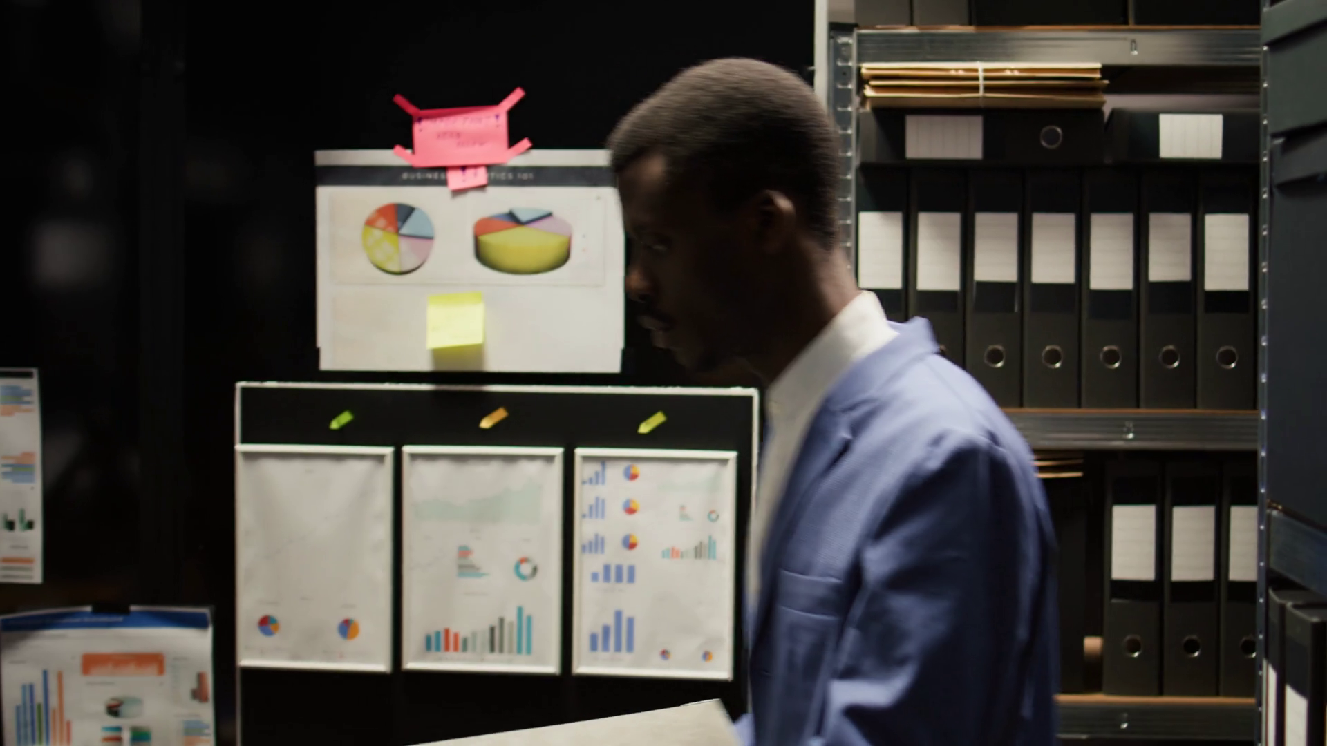 Male Inspector Collecting Clues Analyzing Stock Footage SBV-348499465