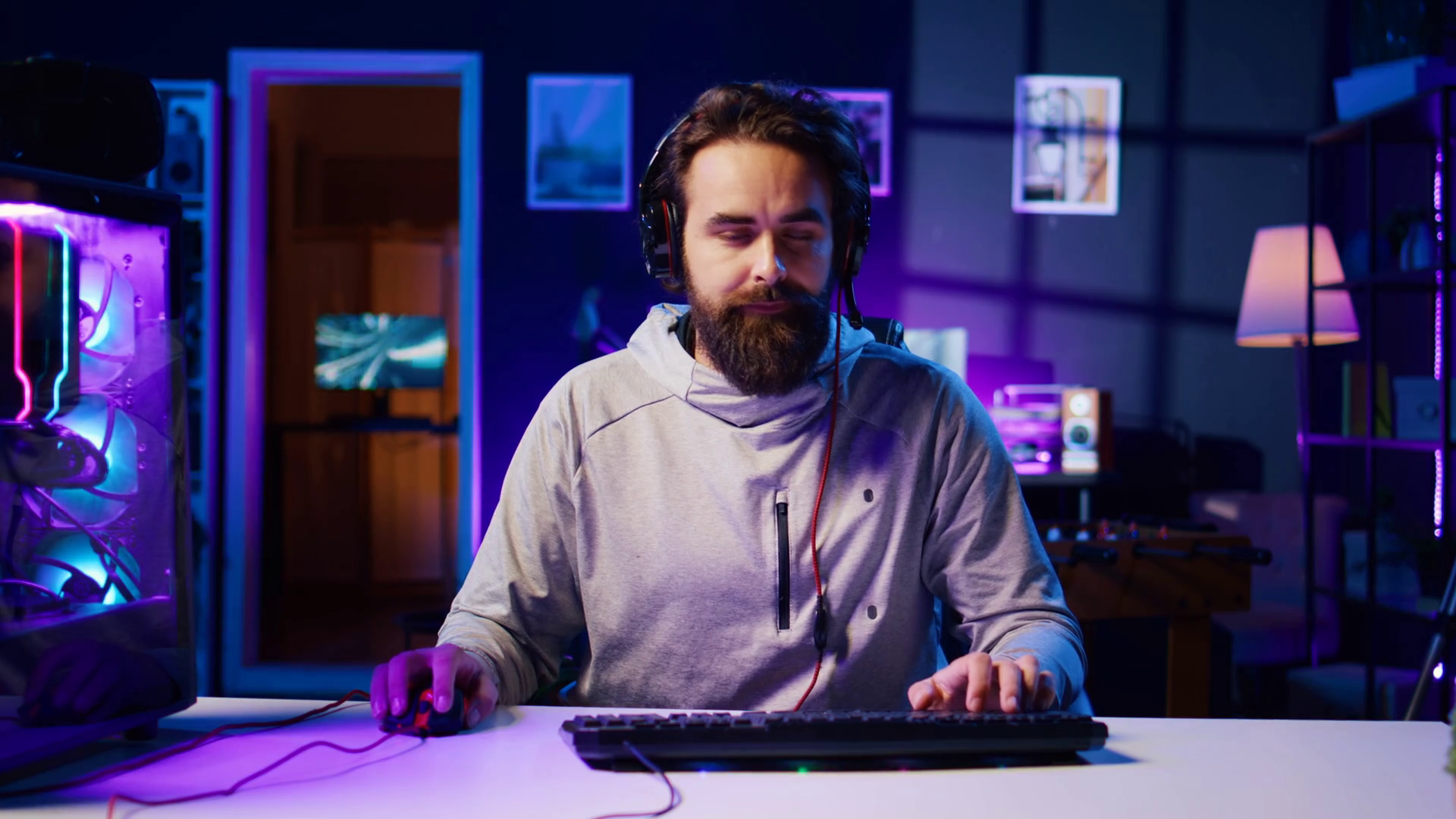 Cheerful Pro Gamer In Studio Teaching Stock Footage SBV-348720414 ...