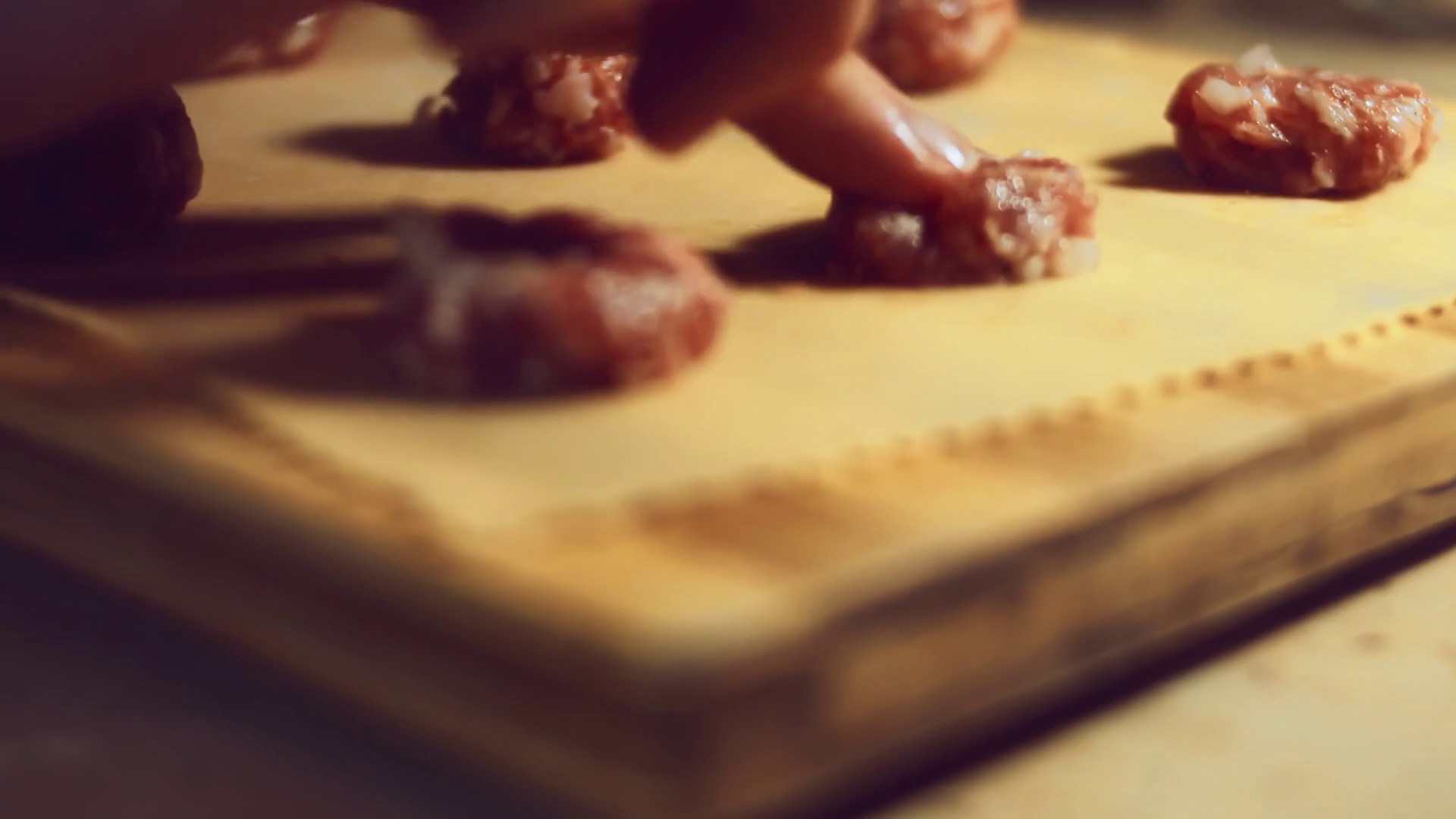 Closeup Of Woman's Hands Covering Meat Stock Footage SBV347565283