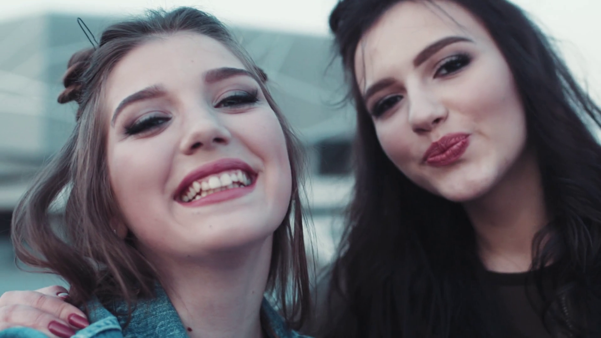 Close Up View Of Two Young Girls With Stock Footage SBV314346807