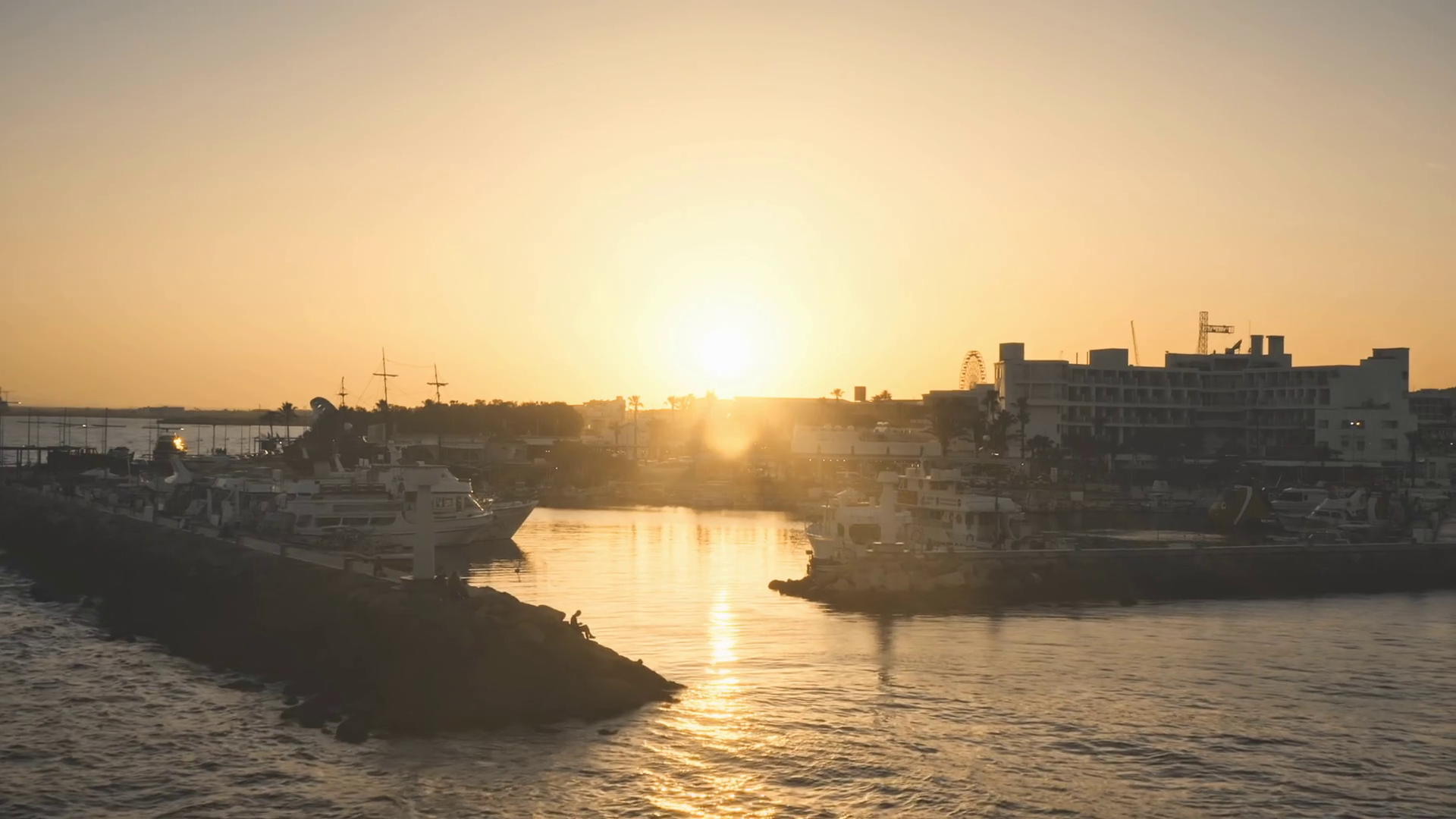 Ayia Napa Cyprus - May 16 2021: Drone Flight Stock Footage SBV