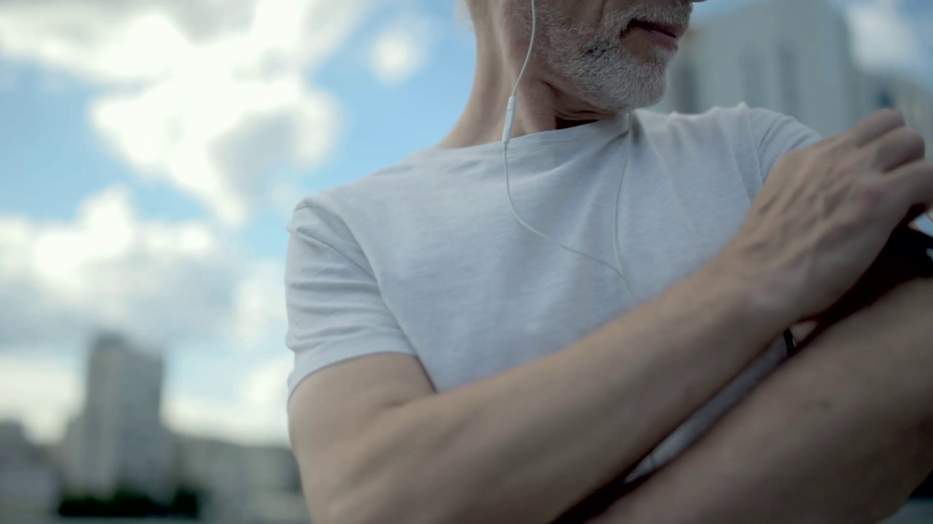 Positive Aged Man Using Armband To Choose Stock Footage SBV316398411 Storyblocks