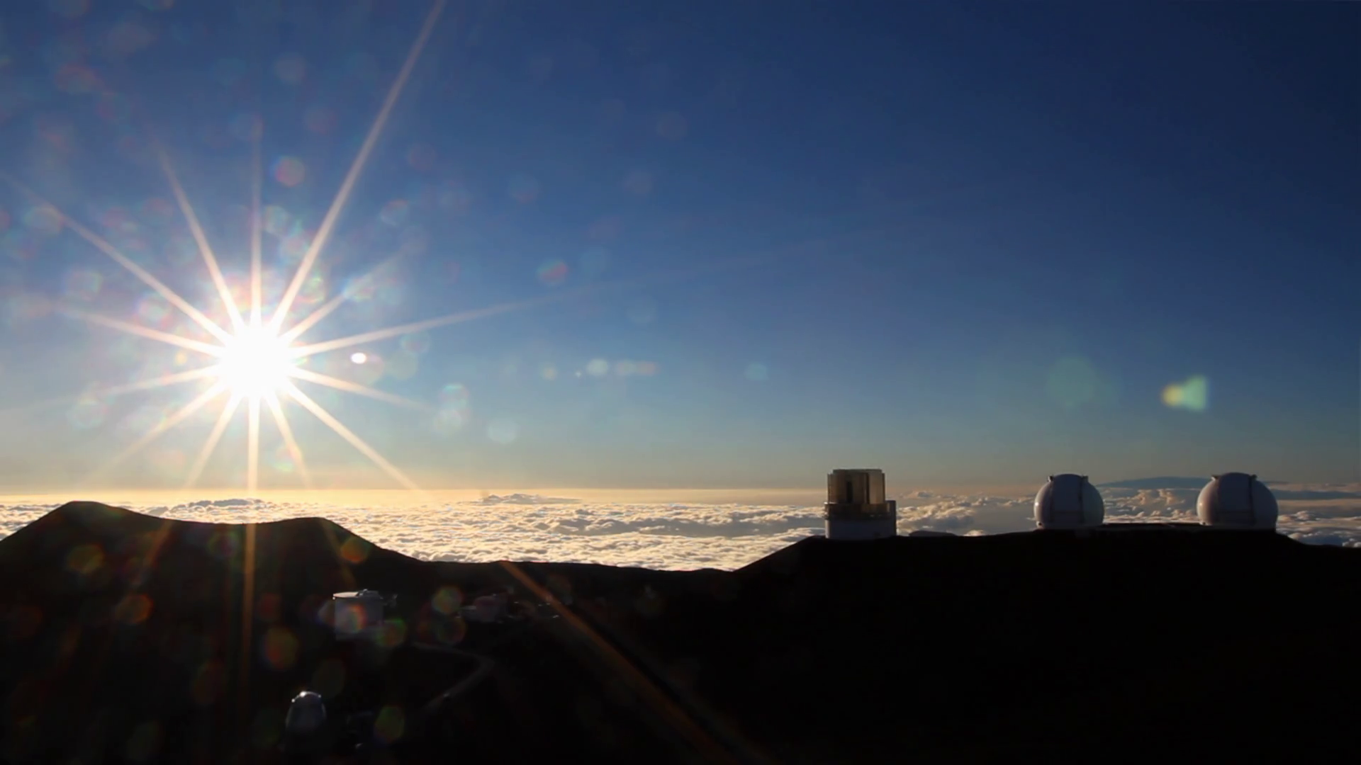 Time lapse of the telescopes on the summit of Mauna Kea in Hawaii