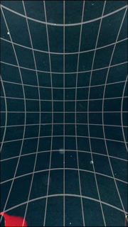 Warped grid space-time continuum animation loop