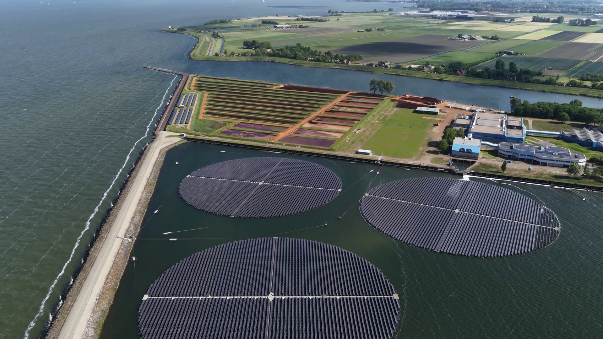 Solar Power Panels On Water Offshore Solar Stock Footage SBV-352360589 ...