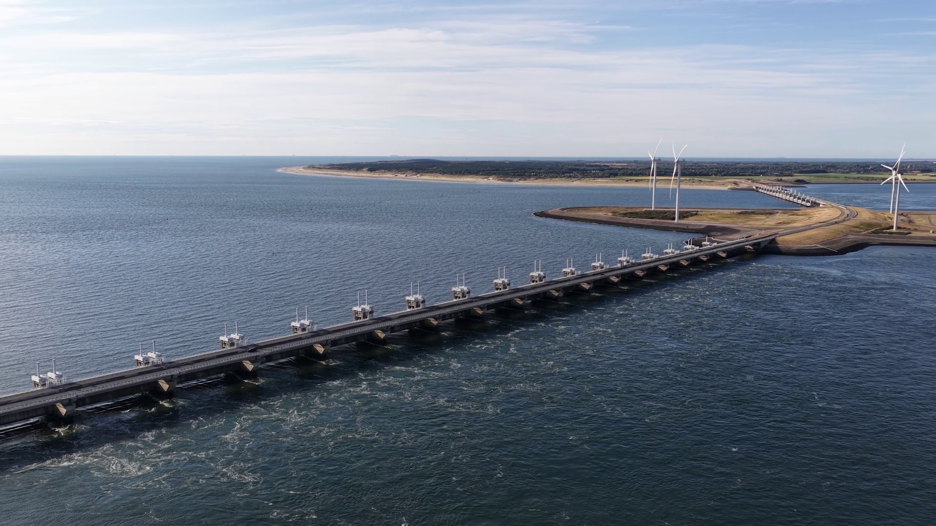 Delta Works Neeltje Jans Flood Barrier In Stock Footage SBV-352400886 ...