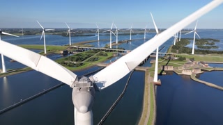 Aerial View On Delta Works Krammersluizen Stock Footage SBV ...
