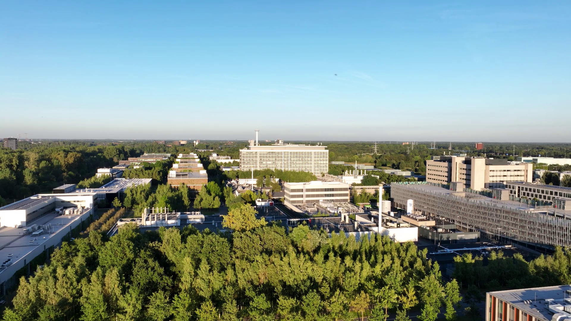 Aerial Drone View Of High Tech Campus In Stock Footage SBV-348482820 ...