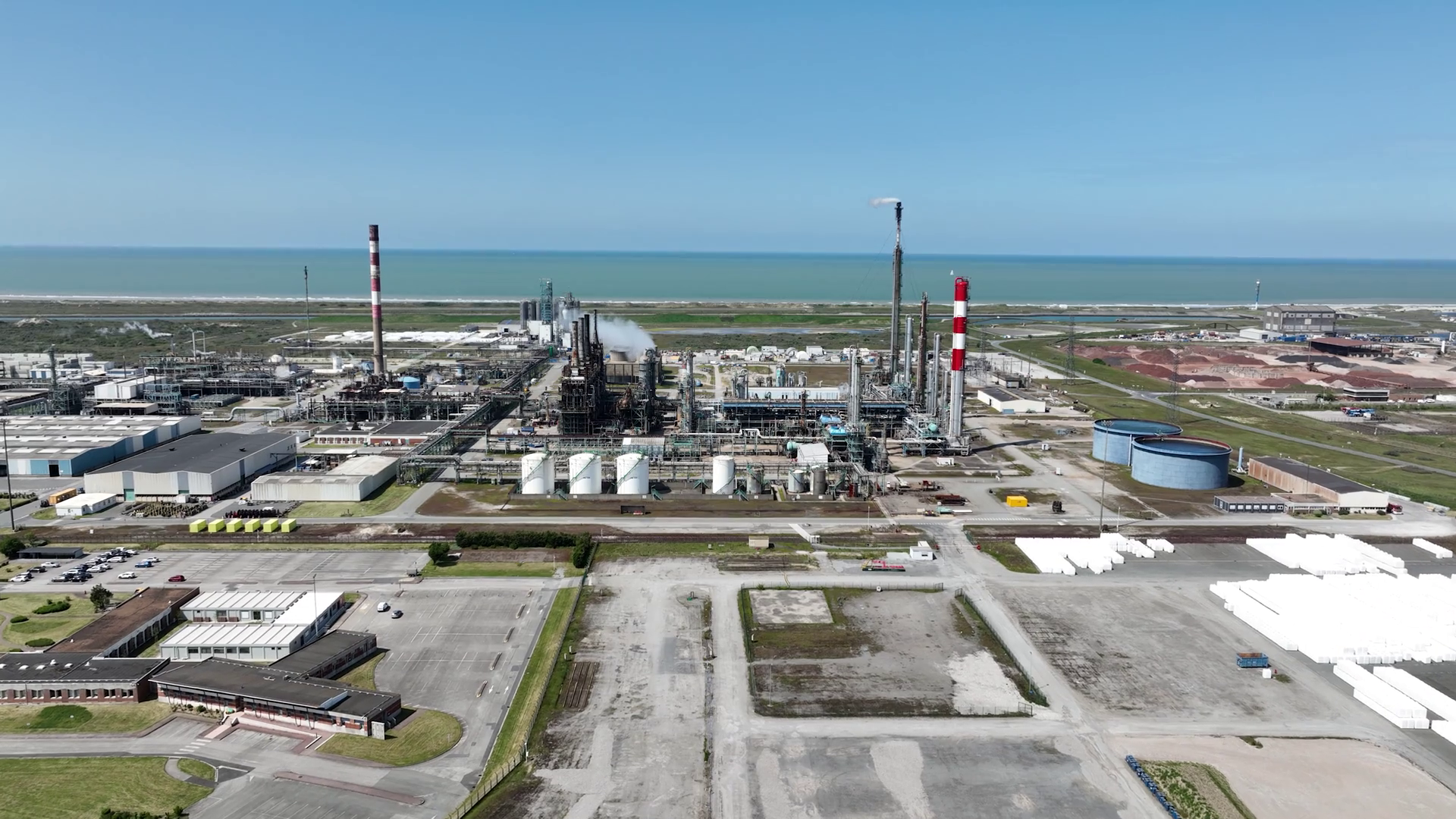 Aerial Drone View Of Chemistry Processing Stock Footage SBV-348533995 ...
