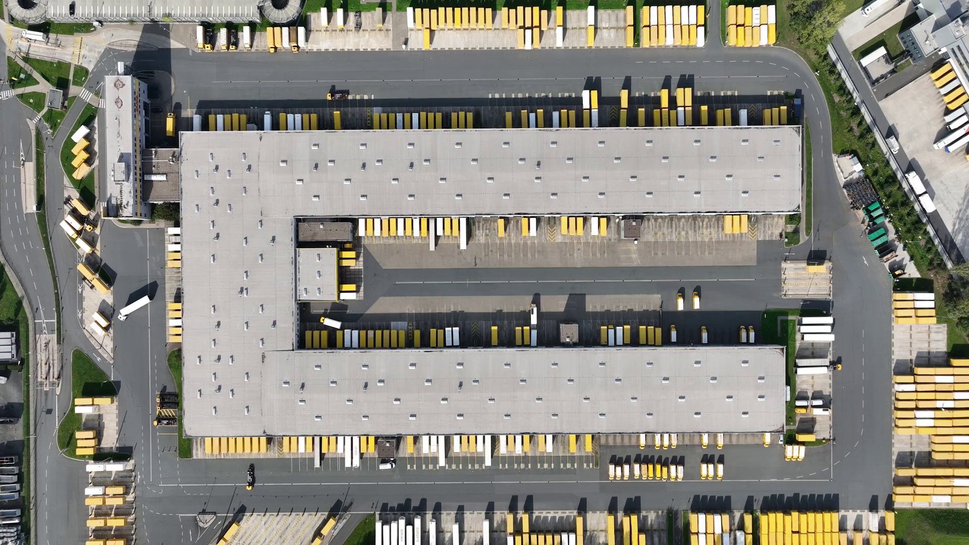 Aerial Top Down Of Postal Forwarding Stock Footage SBV-348571918 ...