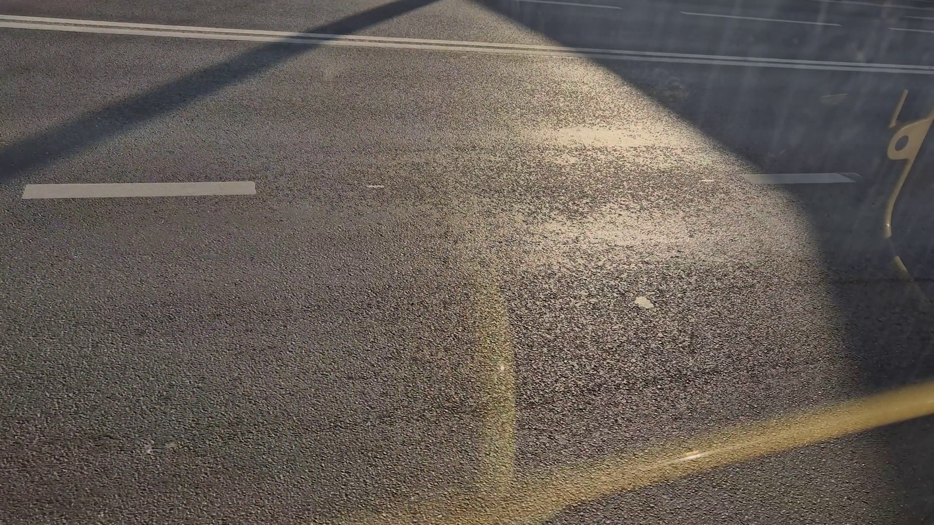 The Asphalt Roadway With Markings Flashes Stock Footage SBV-352038648 ...