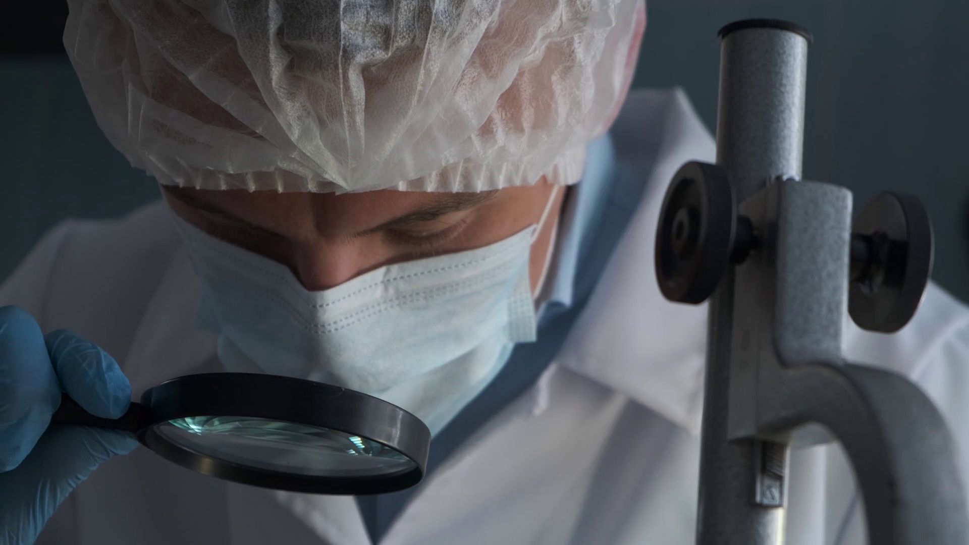 Lab Technician Checks Sample Of Meat In Stock Footage SBV337741098