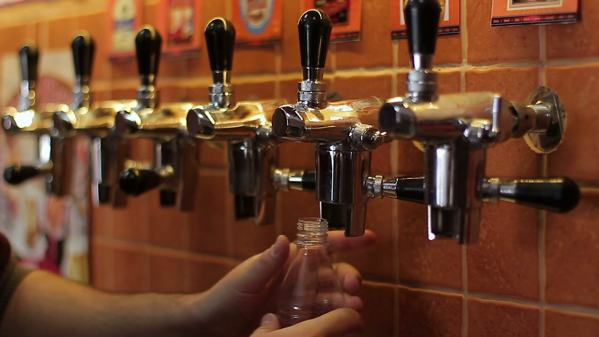 Man Pouring Beer From Tap In Pub Stock Footage SBV315255435 Storyblocks