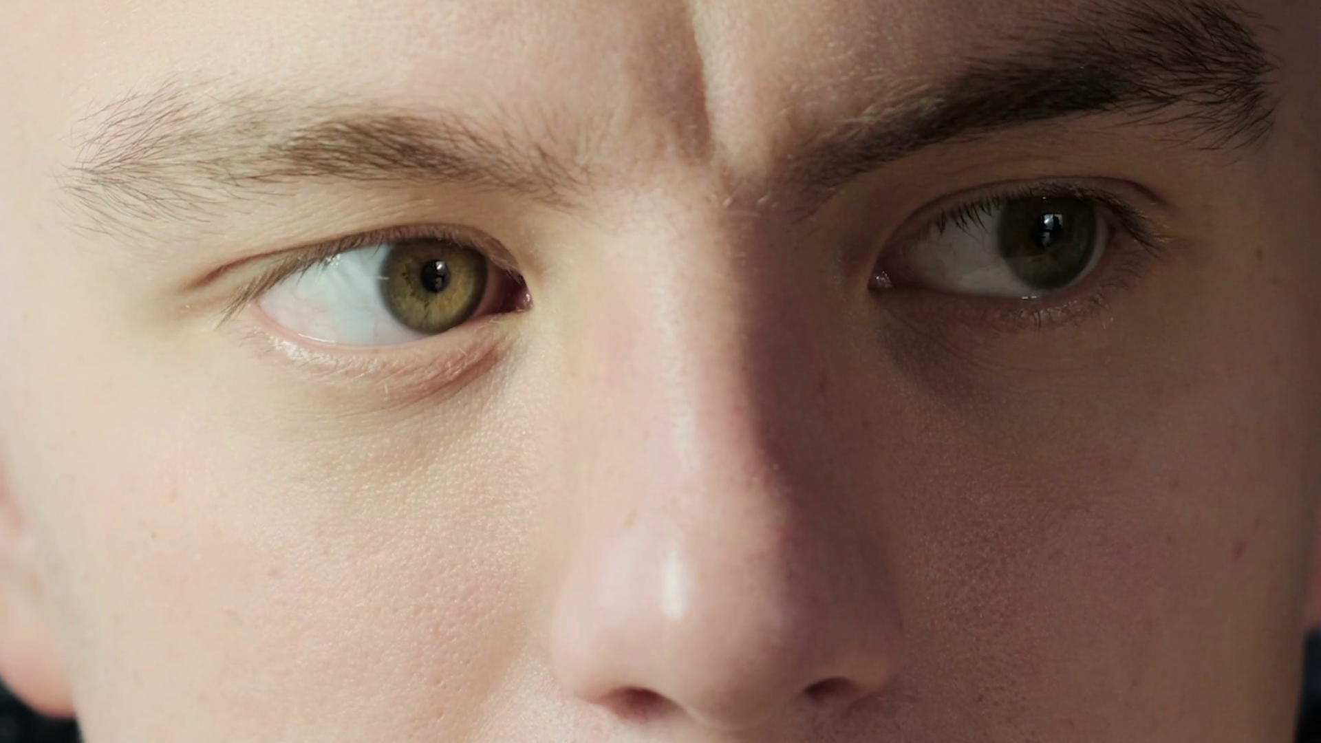 Running Eyes Of Liar Worried Person Closeup Stock Footage SBV