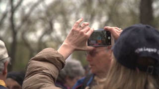 A Protestor takes a photo of another Protestors Sign, 2017 NYC March for Science