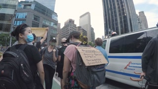 Black Lives Matter Protesters March near Trump Tower in New York City