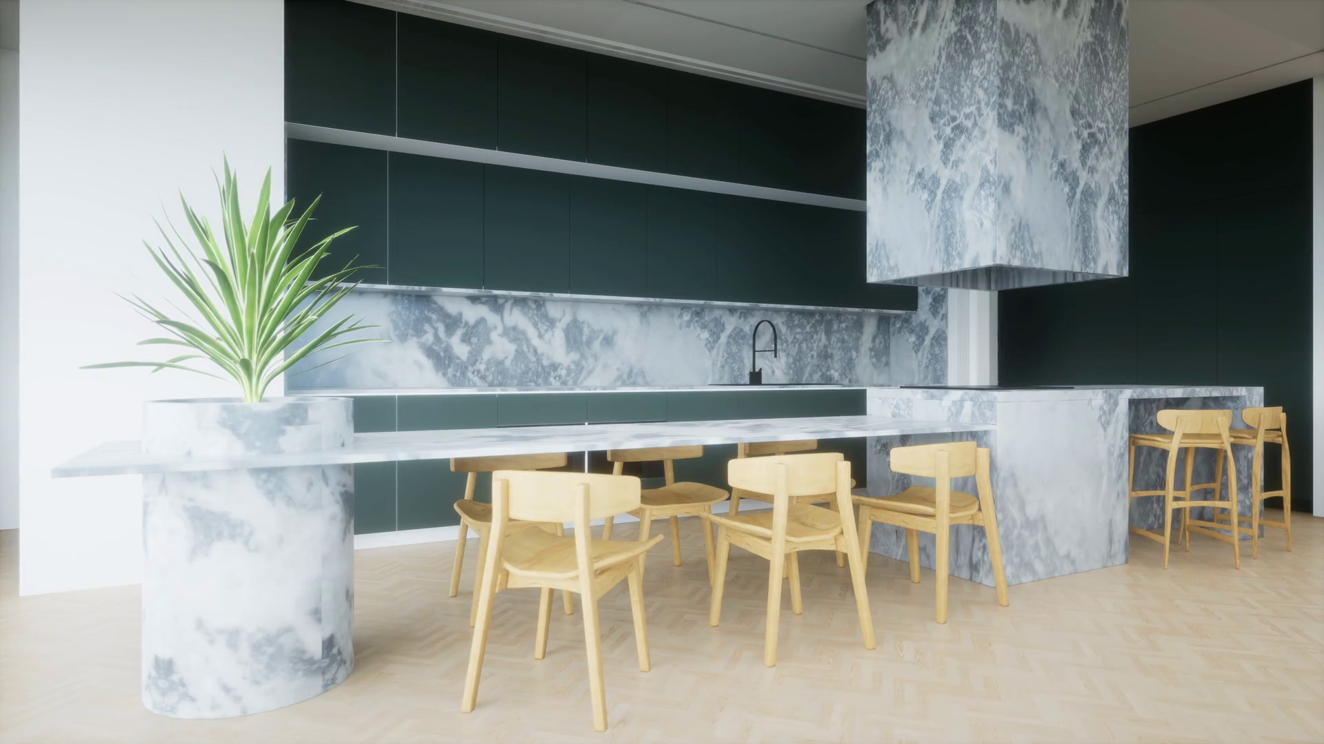 Modern Luxurious Kitchen Interior Design 3d Stock Motion Graphics SBV ...