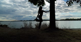Silhouette by the Lake A Captivating Display of Natural Beauty and Serenity Awaits You
