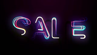 Concept Special Deal Big Sales in Colourful Animated Loop for Buyer. Sale Advert Decoration Online Market Retail Event. Bright Beams Flowing