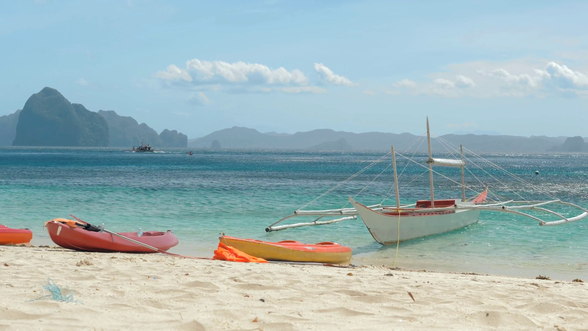 Lonely Kayaks Canoe Philippines Boat Bangka Stock Footage SBV335167271 Storyblocks