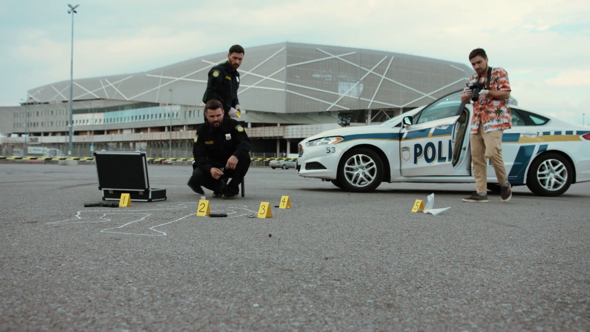 A Compelling Dramatic Police Investigation Stock Footage SBV-351839843 ...